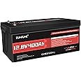 Dumfume 12V 400Ah LiFePO4 Lithium Battery,5120Wh Energy Built-in 200A BMS 15000+ Cycles for RV,Trolling Motor, Marine,Solar,Home Energy Storage,Off-Grid Applications