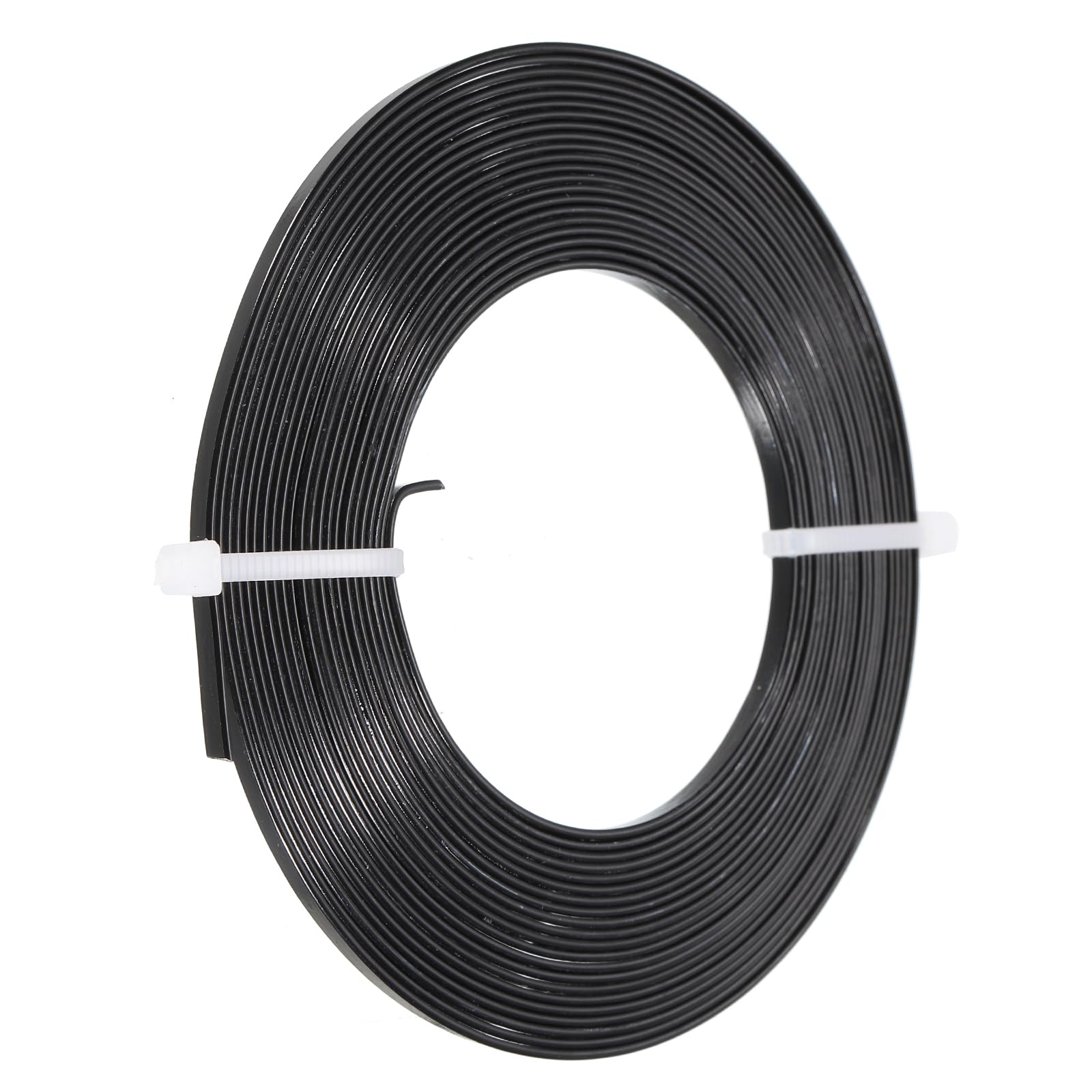 PATIKIL 16.4 Feet Flat Aluminum Wire, 18 Gauge Bendable Anodized Aluminum Wire 3mm Wide Beading Craft Wire for Jewelry Making, Black