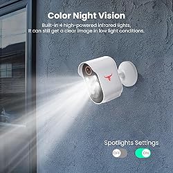 GlowPop 1080p Wireless Security Camera with AI