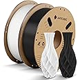 ANYCUBIC PLA Filament 1.75mm Bundle, 3D Printing PLA Filament 1.75mm Dimensional Accuracy +/- 0.02mm, 1KG Spool (2.2 lbs), 2KG Black+White