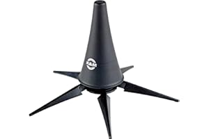 K&M König & Meyer 15228.000.55 Clarinet In-Bell Portable Stand - Lightweight 5 Leg Folding Base - Fits A and B Clarinets - Stable Secure Base - Professional Grade - Made in Germany - Black