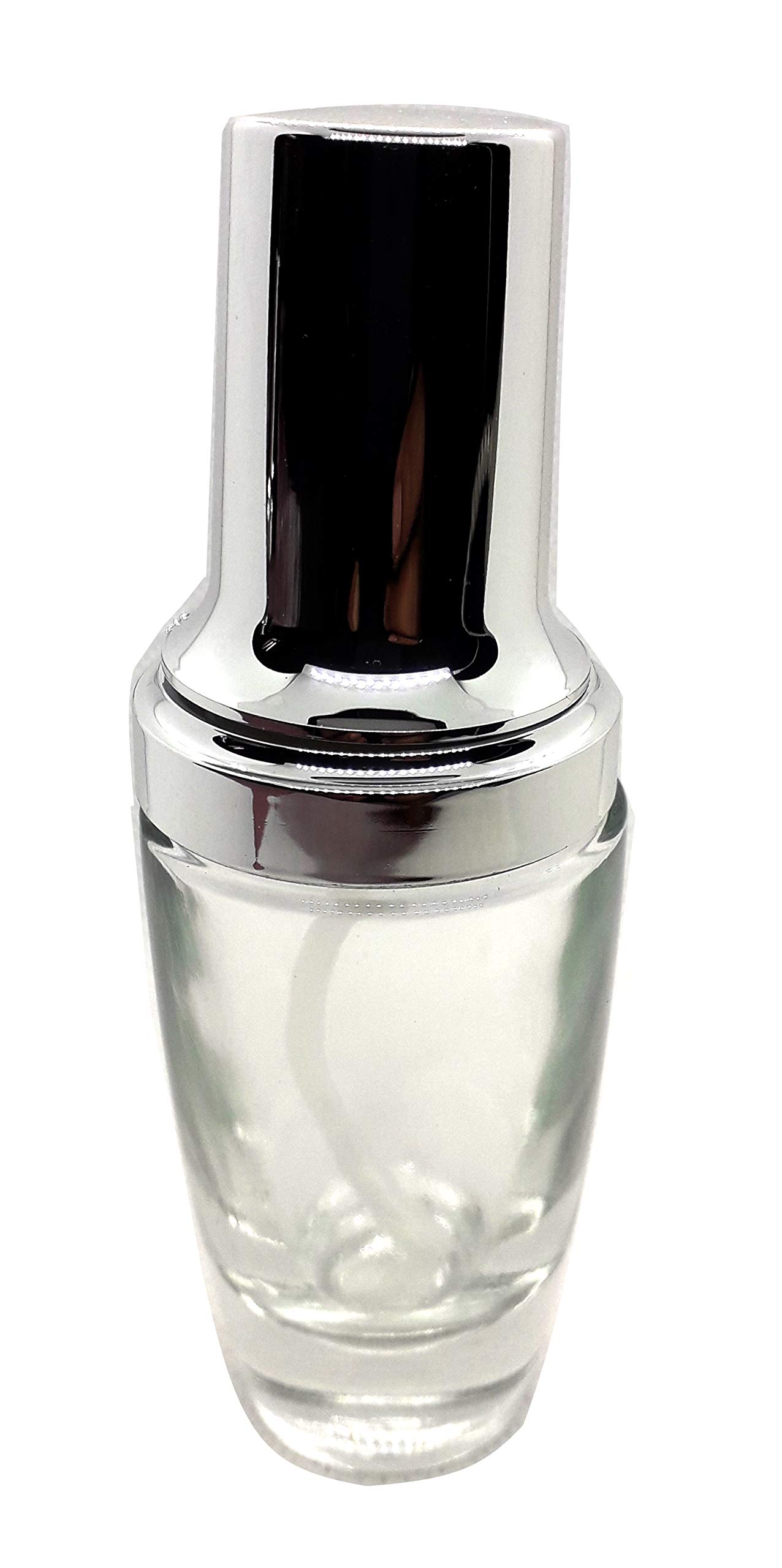 Empty Glass Perfume Bottle Conical with Silver Fine Mist Atomiser (30ml)