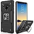 IKAZZ for Galaxy Note 9 Case,Dual Layer Soft Flexible TPU and Hard PC Anti-Slip Full-Body Rugged Protective Phone Cover with Magnetic Kickstand Black