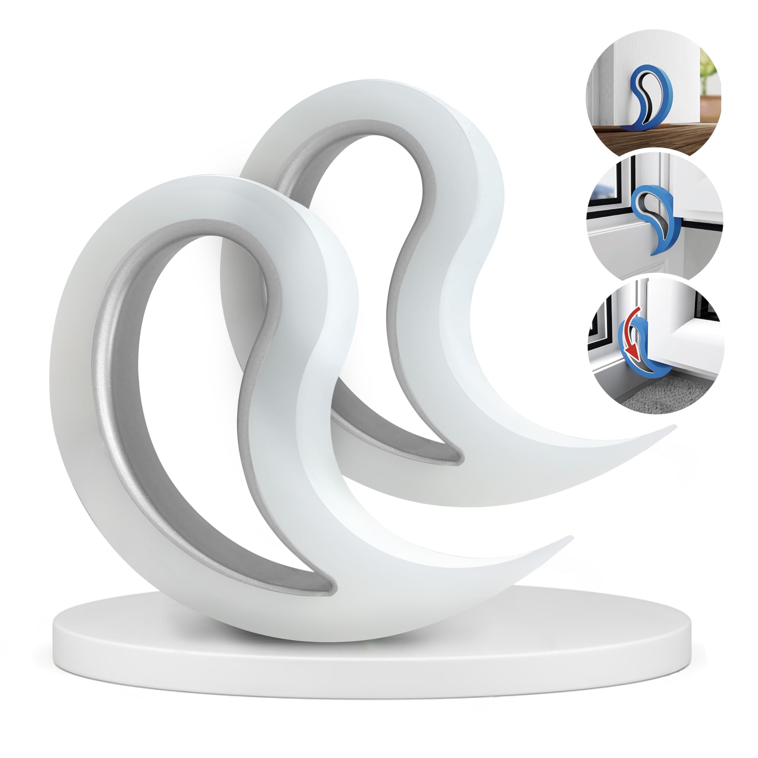 Stoppy, Stoppy, doorstopper, windowstopper, Stopper, Set of 2 (Available in 14 Variations) (Transparent)