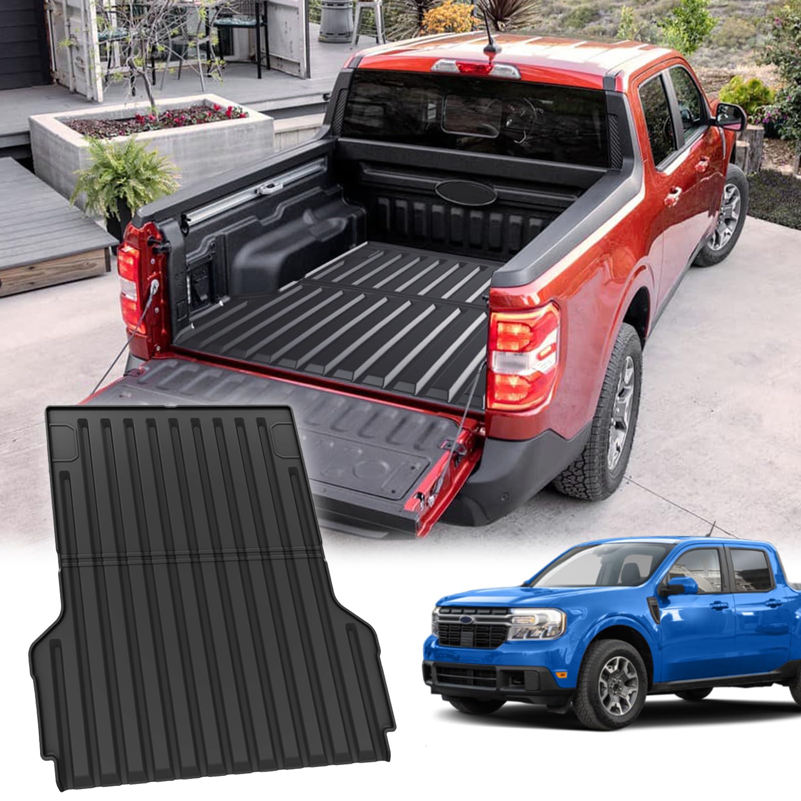 AOMSAZTO Truck Bed Mat For 2020-2024 Jeep Gladiator JT All Weather Protection Anti