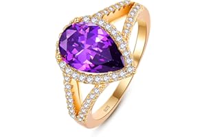 Lozeux Silver Plated 4x6mm Created Garnet & 3x3mm Created Morganite 2-Stones Cubic Zirconia Filled Engagement Wedding Promise Ring Minimalism Band for Women Ladies