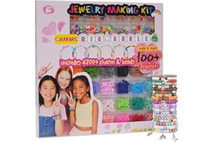 Mio Angle Girls Toys Bracelet Making Kit 4700Pcs Charm Jewelry Making Kit Supplies Unicorn Mermaid Crafts Birthday Christmas Gifts for Girls Ages 5 6 7 8 9 10 11 12 Years Old