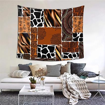 Wall Decor Home African Tribal Ethnic Style Art Bathroom Wall Decor 60x51 Inches 152x130cm Wall Hanging Art Home Decor Polyester For Living Room Bedroom Dorm Amazon Co Uk Kitchen Home
