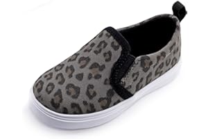 SKYWHEEL Toddler Girls Boys Kids Canvas Slip On Sneakers for Walking Casual Tennis Loafers for Toddler Little Kid