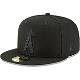 New Era MLB 9FIFTY Black Black Primary Logo Team Adjustable Snapback Hat Cap One Size Fits All