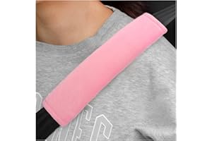 LSKASELUE Lot de 2 coussinets de ceinture de sécurité de voiture, doux et confortables pour protéger votre cou et vos épaules