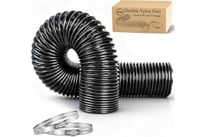 DHGBD Diesel Heater Ducting 3inch 8FT, Nylon Flexible Duct Hose, Insulated Duct Vent Hose for Diesel Heater, 3D Printer, Dryer Vent, RV, Boat Blower, Ventilation Systems, Black