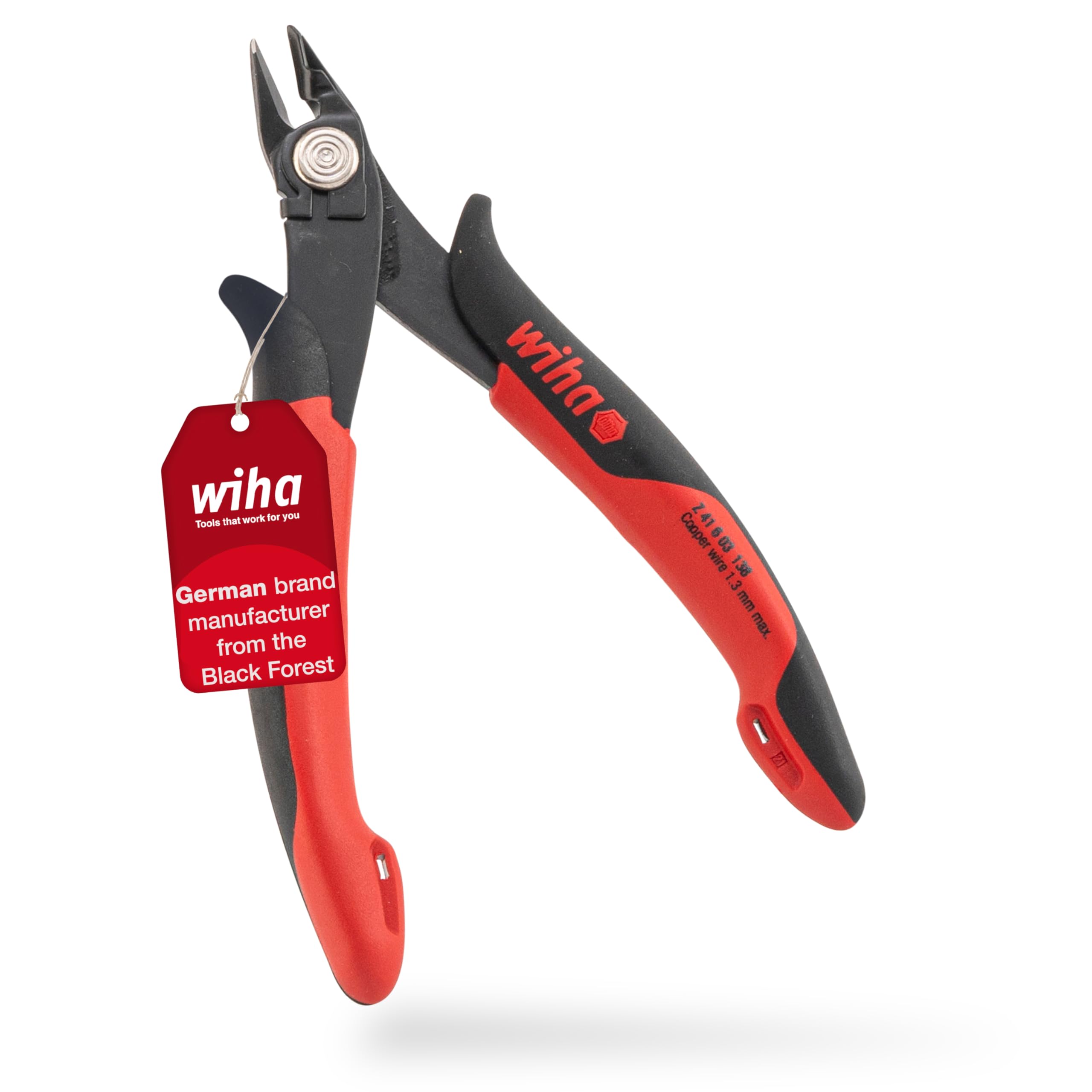 Wiha Z41613803SB "Electronic" Side Cutter, Red/Black, 138 mm