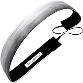 Sweaty Bands Womens Girls Headband - Non-Slip Velvet-Lined Workout Hairband - Watercolors Gray 1-Inch