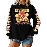 MNLYBABY Football Sweatshirts Women Football Mom Shirt Game Day Sunday Funday Weekend Fans Pullover Tops
