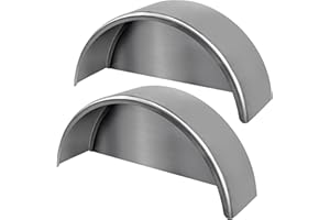 JY PERFORMANCE Trailer Fenders Single Axle, Steel Round Single Axle Trailer Fenders with Fender Backs Fits for 14''-16'' Wheels, 32'' x 9'' x 15'' (2 PCS)