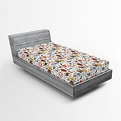 Ambesonne Forest 2 Pack Fitted Sheet, Woodland