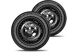 HWSTAR New 1000% Bright Anti-glare 7 Inch Led Headlights Round Compatible with Jeep Wrangler JK JKU TJ LJ Chevy Ford GMC etc w/Starry DRL Start-up Gradient Halo Turn Signal H6024 DOT Hi/Lo Sealed Beam