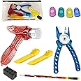 Teklectric Toys | Building Block Tool Kit | Compatible with Lego Blocks and Technic | Brick Separator, Multi-Use Hammer, Finger Grips, Block Pliers, Pencil and Sharpener