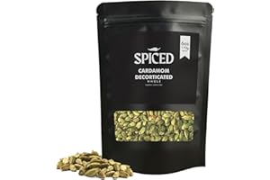 RHYTHM AROMATICS SPICED Whole Green Cardamom Pods, 6oz of Green Aromatic Cardamom Pods All Natural in Resealable Bag, Great for Tea, Curries, Meat Dishes, Rubs and Seasoning