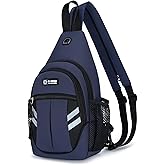 HASENWY Sling Bag for Women Anti Theft Crossbody Bags with Reflective Strips Hiking Daypack Waterproof Chest Bag for Men Small Backpack for Spring Break Essential