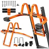 2-in-1 Heavy Duty Ladder Stabilizer with Roof Hooks, 500 LBS Steel Standoff, Non-Slip Rubber Feet for Gutter Cleaning, Roof Work &amp; Walls | Fits Extension, Straight &amp; Telescoping Ladders