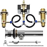 Upgraded Rough-In Valve with Drain Assembly,Compatible with Moen Widespread Bathroom Sink Faucets, Featuring, 1/2-Inch IPS Co