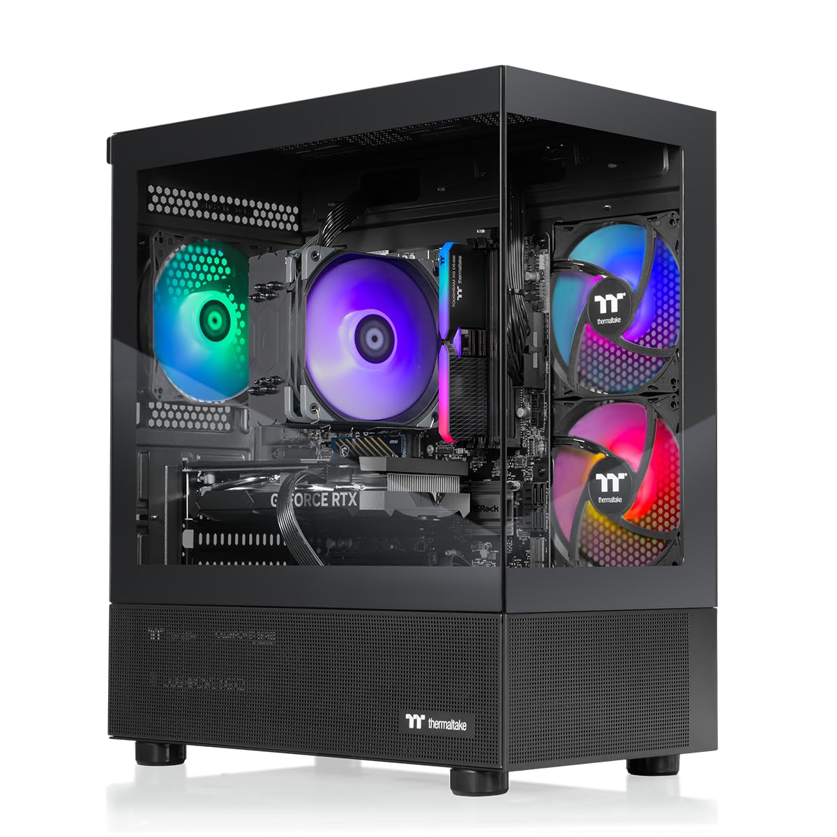 Thermaltake LCGS View i560T-170 Gaming Desktop (Intel Core™ i7-14700F, ToughRam 16GB DDR5 6000MT/s RGB Memory, NVIDIA® GeForce RTX™ 5060 Ti 8G, 1TB NVMe M.2, WiFi, Windows 11) V17B-B76B-56T-LCS