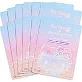 The Crème Shop x Hello Kitty Look So Cool Printed Essence Sheet Mask, Infused with Hydrating and Cooling Glacial Water, Korean Face Mask - 50th Year Anniversary Limited Edition (Pack of 12)
