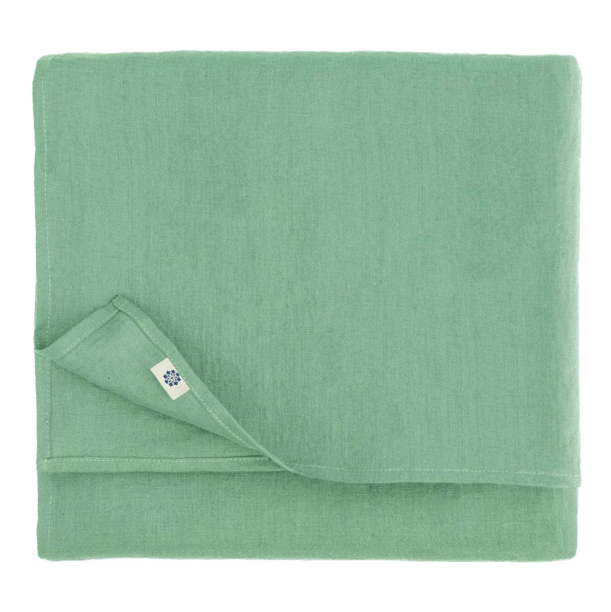 Linen & Cotton Tablecloth Table Linen Cloth Cover Hygge - 100% Linen, Mint Green (80 x 80 cm) Square Washable Small Table Cloth for Home Kitchen Coffee Dining Table Decoration Restaurant Hotel Summer
