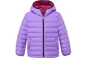 wantdo Girl's Lightweight Winter Coat Padded Puffer Jacket Waterproof Bubble Coat Hooded