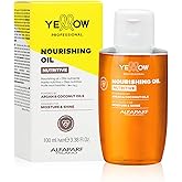 ALFAPARF MILANO Yellow Professional Nutritive Nourishing Oil for Dry Hair - Powered by Argan & Coconut Oils - Designed for Moisture & Shine (3.38 fl oz / 100ml)