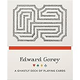 Pomegranate Playing Cards, Edward Gorey Art, 52-card Standard Deck | Varnish &amp; Linen Finish, Smooth Shuffle, Gothic Art Deck, Dark Academia Gift, Unique Holiday Gift, Game Night, Macabre Humor