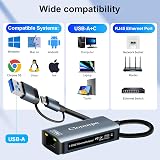 Clomnpe USB C to Ethernet Adapter 2.5G RJ45 USB 3.0 Type-C LAN view 5