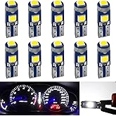 AUXLIGHT White T5 37 74 2721 PC74 PC37 LED Bulb, 3030 Chips Super Bright 12 Volt Replacements, Interior Dome Map Dashboard In