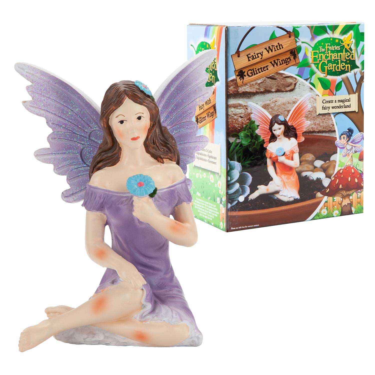 PMS VFM - Sitting Pink Glitter Fairy - Enchanted Garden