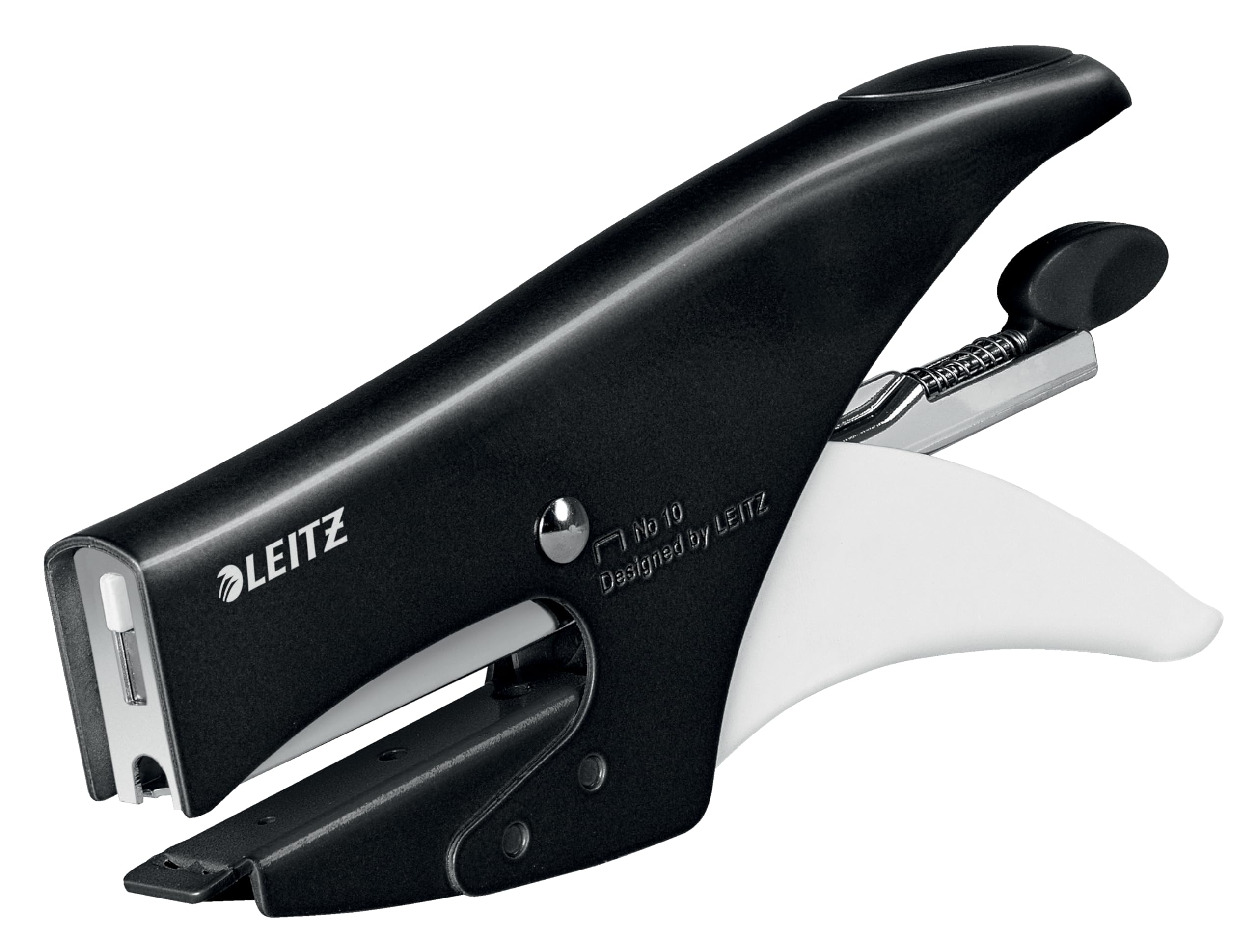 Leitz Stapling Pliers, 15 Sheet Capacity, Ergonomic Metal Body, Includes Staples, WOW Range, 55311095 - Black