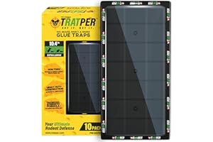 TRATPER Glue Traps for Mice,Rat,Mouse,Snake,Lizard,Insect. 10 Pack. Extra Strength,Pre-Baited Adhesive.Heavy Duty Plastic Tray.Non-Toxic,Chemical-Free Pest Control for Home. 10Pack