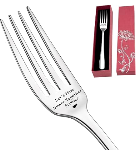 Fourchette En Acier Inoxydable Gravée - Cadeau Personnalisé Pour Proches, Usage Quotidien Ou Fête