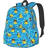 DEKIFNHG Yellow Duck Backpack Casual Sports Bookbag School Laptop Backpack for Students Boys Girls