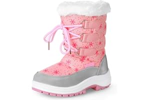 Apakowa Kids Girls Insulated Fur Winter Warm Snow Boots (Toddler/Little Kid)