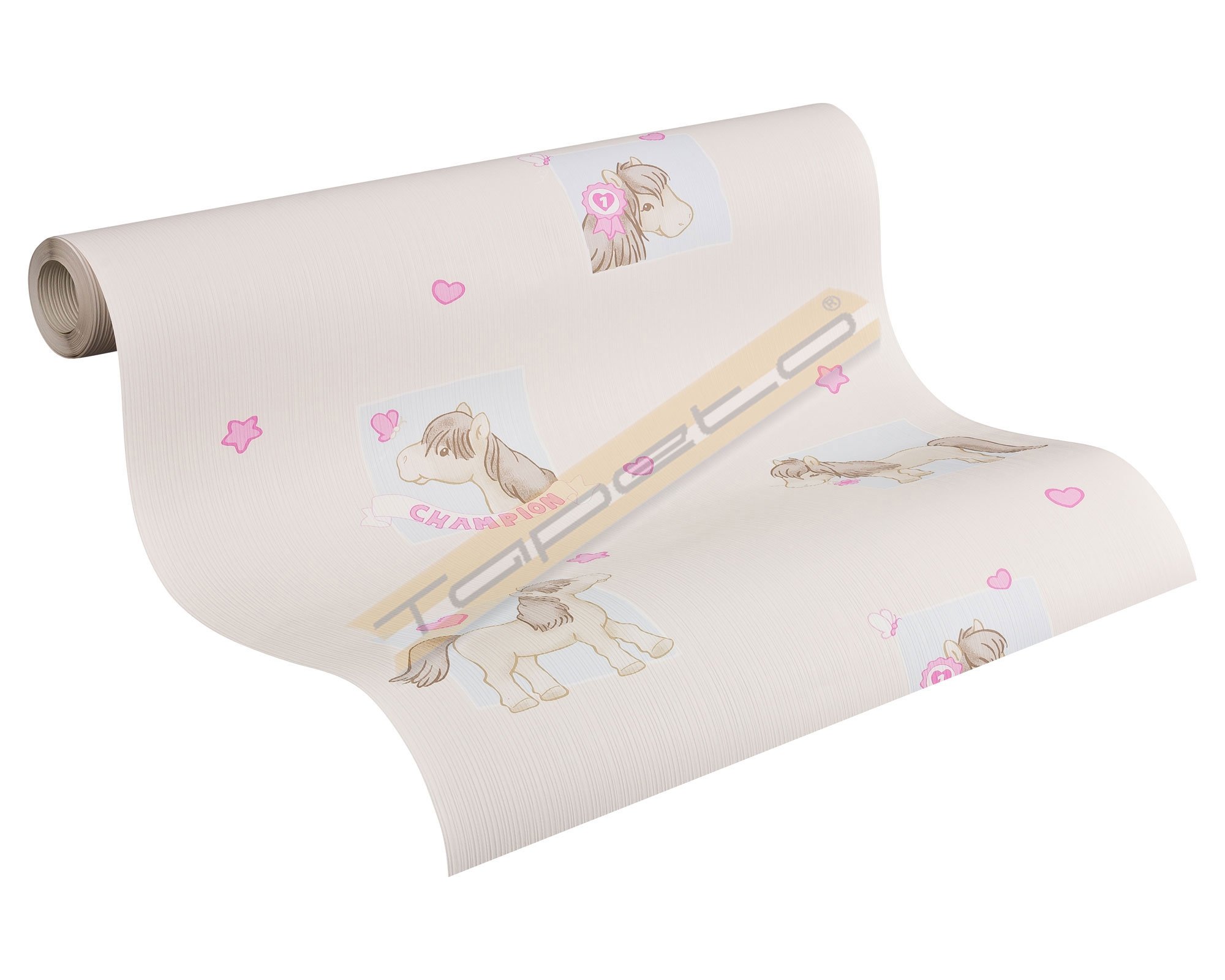 A.S. Creation Boys and Girls 4 935581 Patterned Wallpaper with Horse Theme/Bright