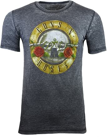 Amazon.com: Bravado Guns N Roses Men's T-Shirt, Classic, Grey Burnout (Large): Clothing