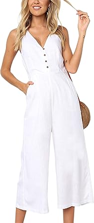 white jumpsuit with buttons