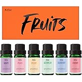 Fragrance Oil, MitFlor Fruit Essential Oils for Diffusers for Home, 6x10ml, Soap & Candle Making Scents, Summer Diffuser Oils, Peach, Cherry, Watermelon, Blueberry, Grape, Melon