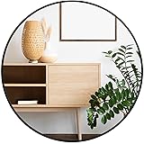 Fabuday Black Round Mirror for Wall 24 inch