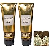 Bath & Body Works The Men's Collection Honorable 2 Ultimate Hydration Body Creams with a Cabin Spice Bar Soap