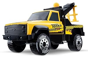Tonka Steel Classics, Tow Truck - Made with Steel & Sturdy Plastic, Yellow Toy Construction Truck, Boys and Girls, Kids, Toddlers, Ages 3+