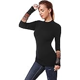 AmélieBoutik Women Crew Neck Long Sleeve Fair Isle Eyelet Cuff Pullover Sweater