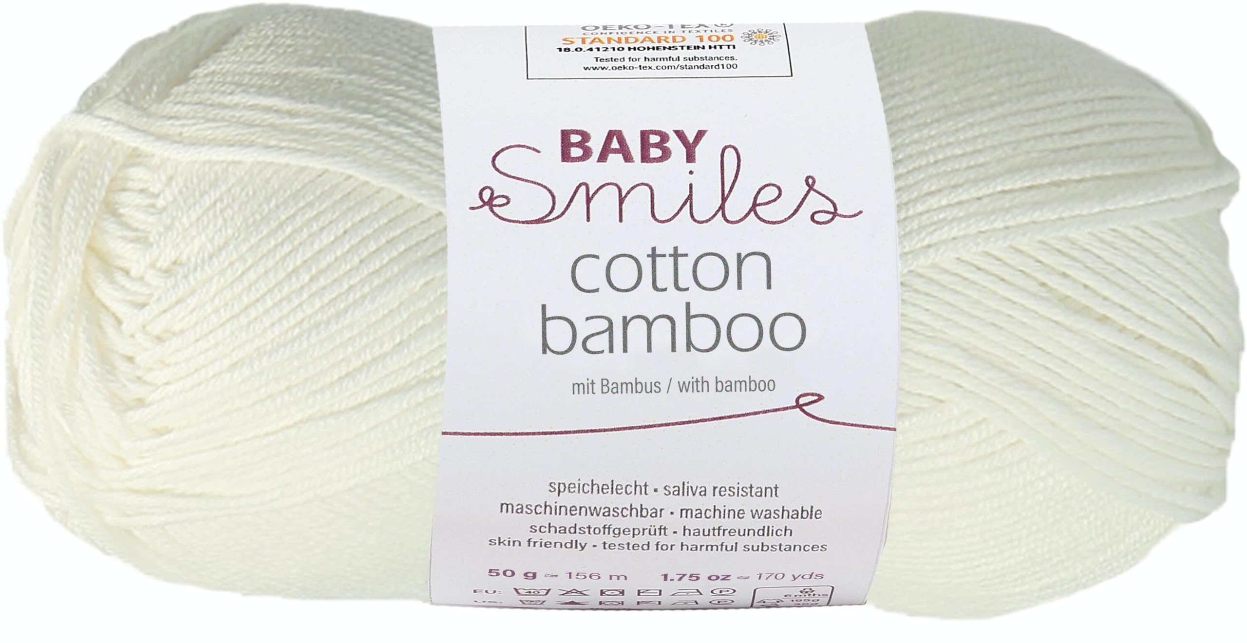 Schachenmayr Baby Smiles Cotton Bamboo 9807370-01002 Natural Hand Knitting Yarn, Crochet Yarn, Baby Yarn